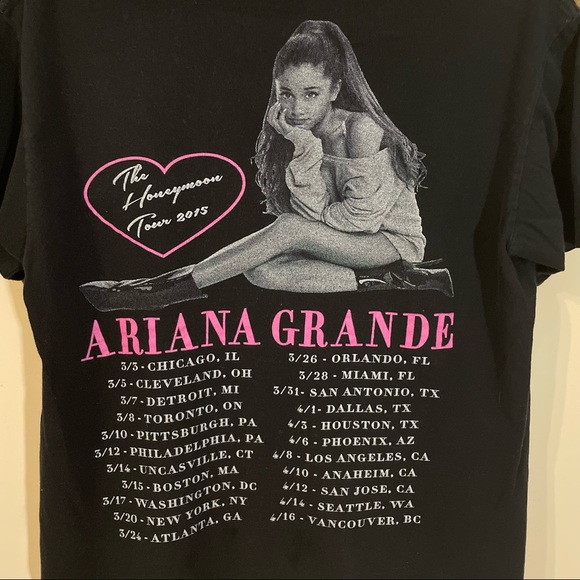 Ariana Grande 2015 Honeymoon Tour Concert T-Shirt Size Medium - Picture 10 of 12